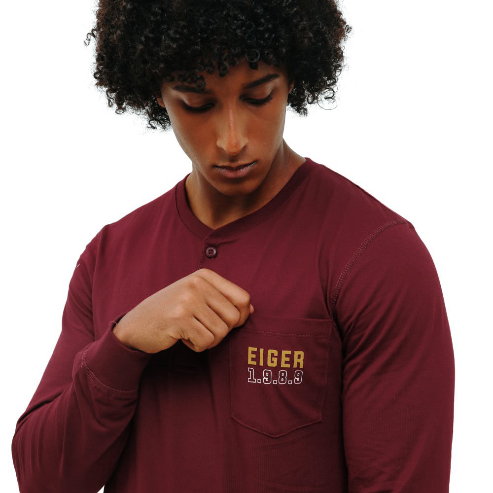 V::Room Gauze Fleece Henley LS