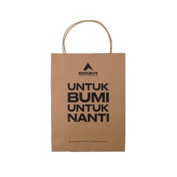 PAPER BAG EIGER GREEN 24X32